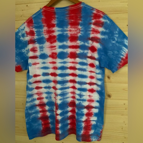 NEW Unisex GILDAN Soft Style Large Tie-Dye T-Shirt USA Graphic Vinyl Design - Picture 7 of 8